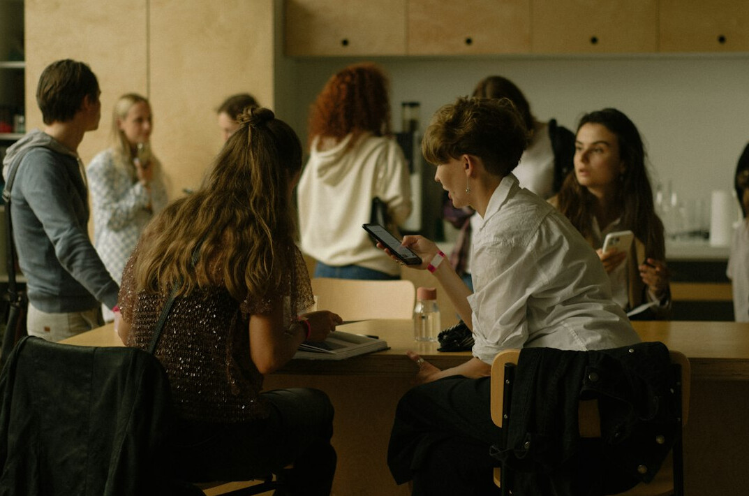 diverse group in conversation